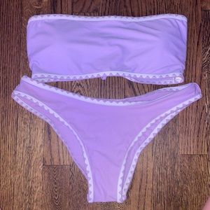 Strapless, bathing suit set